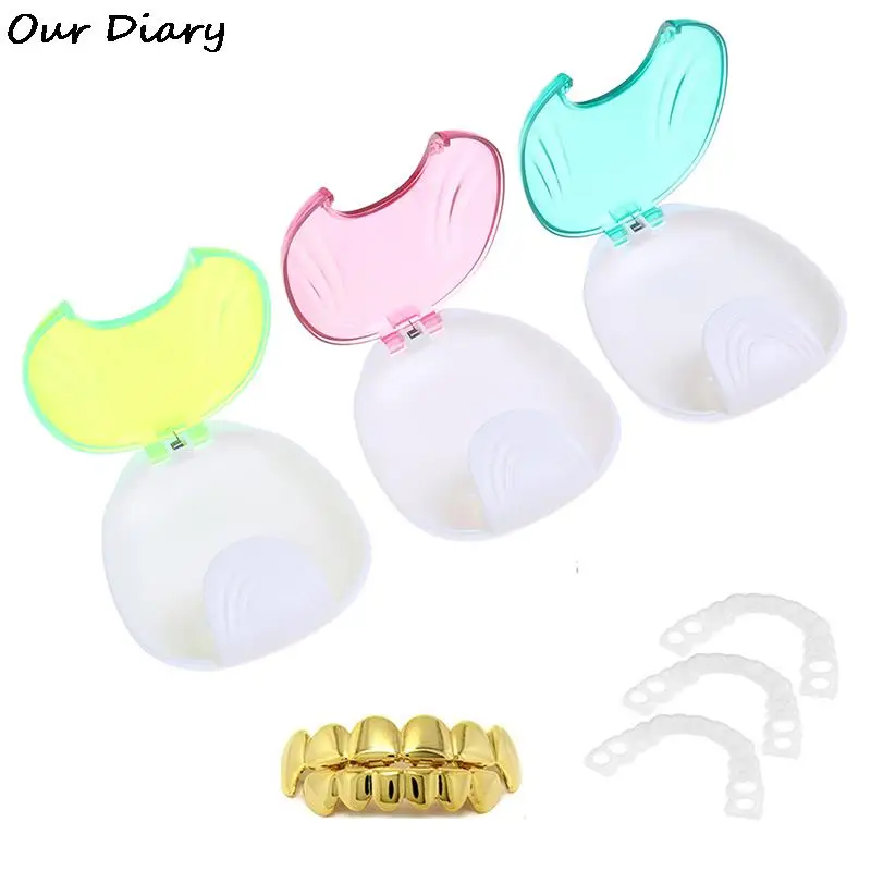 

New 1Pc Dental False Teeth Cleaning Box Denture Bath Container Retainer Holder Case