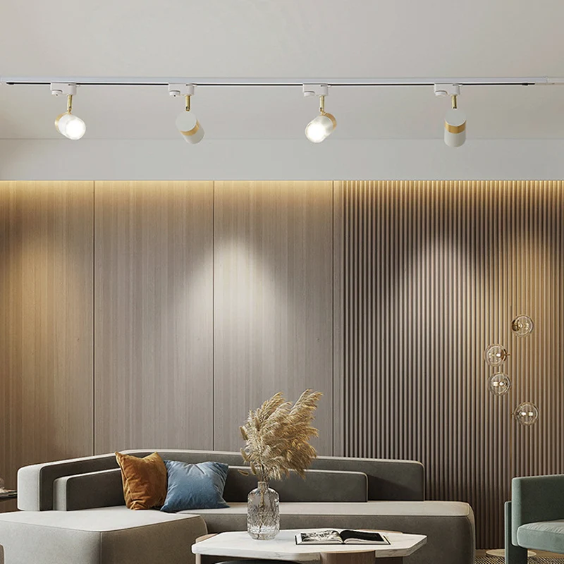 Led Track Ceiling Lamp Freely Collocation Spotlight Home Background Wall Living Room Clothing Store Guide Rail Slide Line Lights