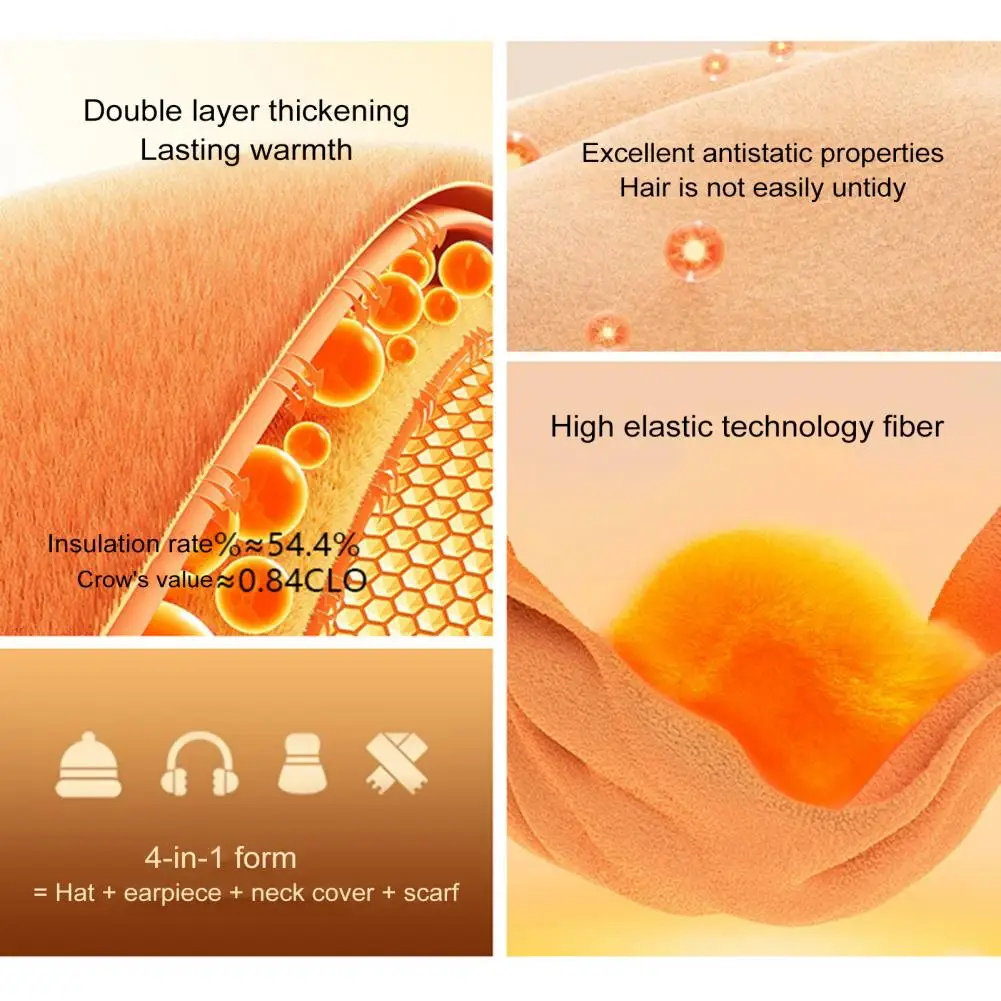 Einfach zu tragende Ski-Kopfbedeckung, winddichte Wärmedämmmütze für Männer und Frauen, verstellbarer Wetter-Gesichtsschutz mit Kordelzug für den Winter