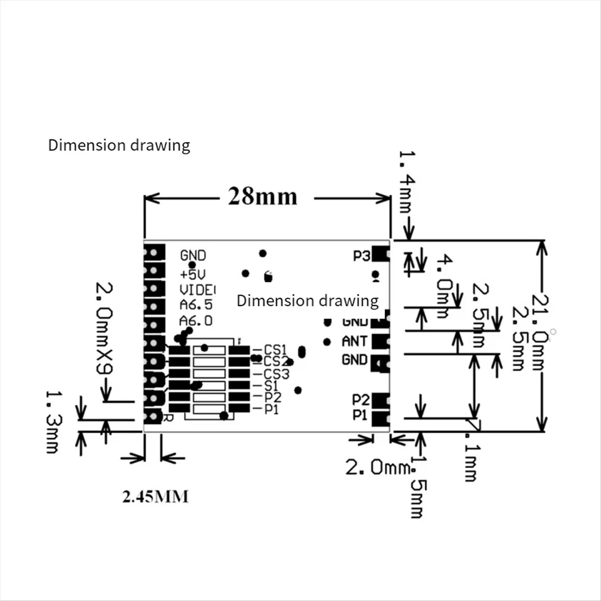SM1312T 1.2G 1.3G 1.6W FPV VTX 16CH Wireless Transmission Module Adjustable Power for Drones and RC Models