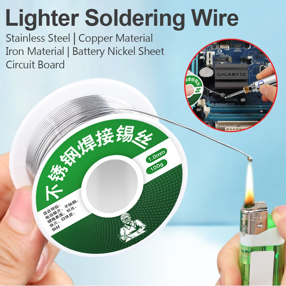 

Disposable stainless steel lighter solder wire with high purity for low temperature copper-iron-nickel aluminum welding tin wire