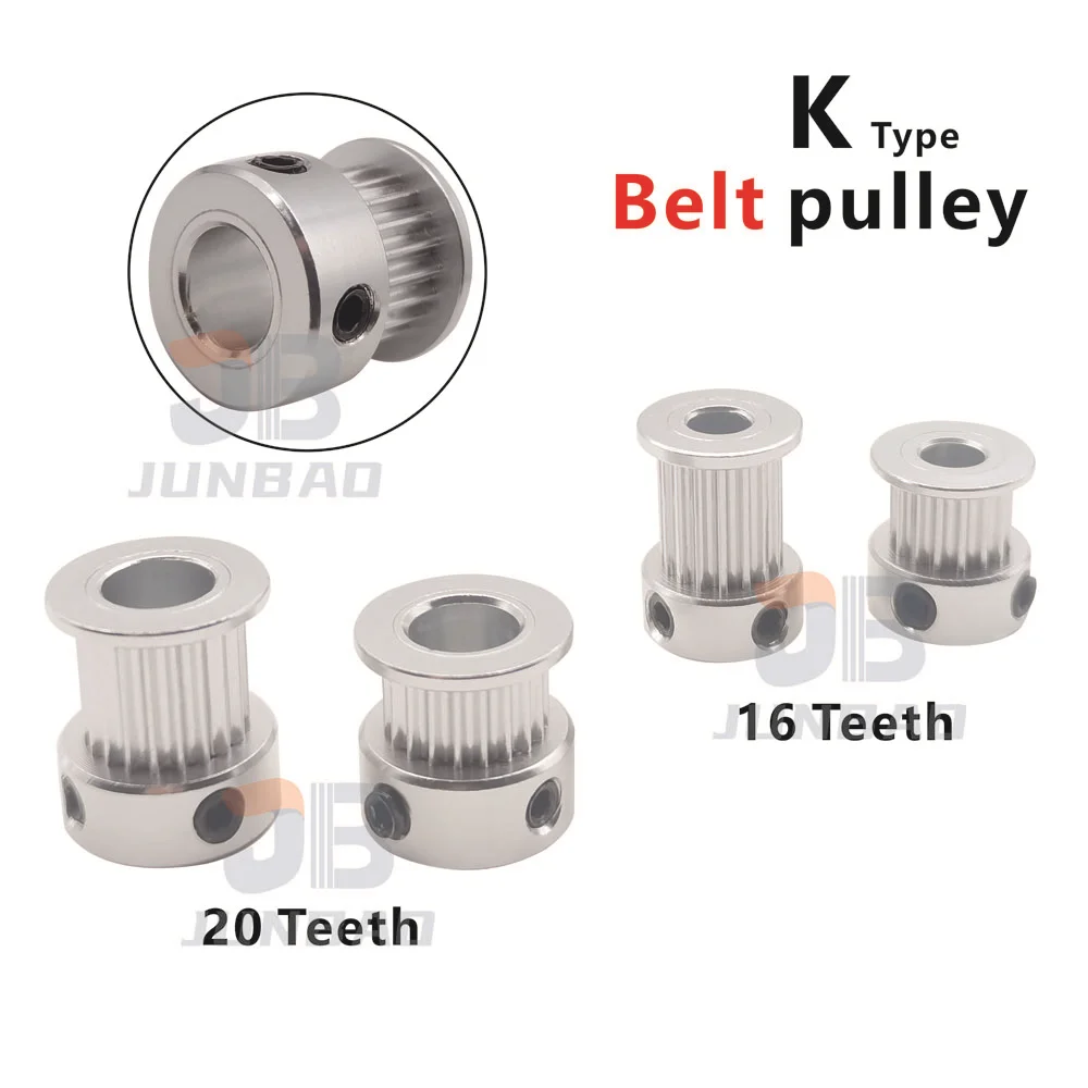 2GT 16T 20 Teeth idle pulley 2M 16T 20T Synchronous wheel Belt width 6 9 10 15MM GT2 Timing Pulley CNC 3D Printer Accessories
