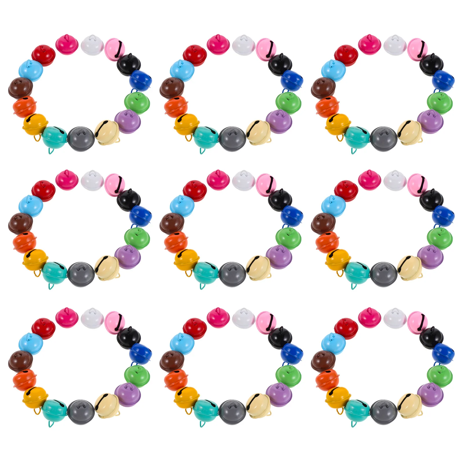 

100Pcs Mini Pet Collar Bells Candy Color Clear Sound Cat Dog Pendant Charms Festive Holiday Training Accessories