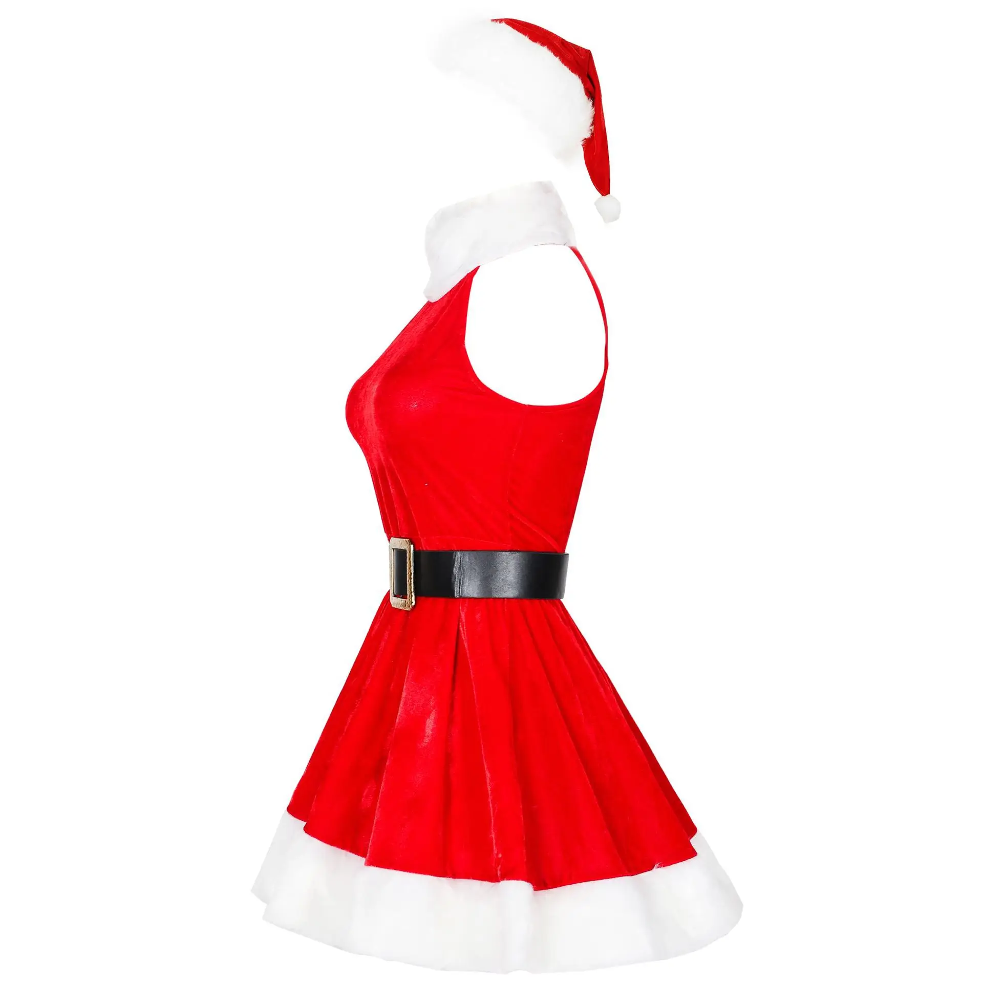 Costume de Noël sexy pour femme, uniforme de séduction, fête à thème de vacances, scène, COS