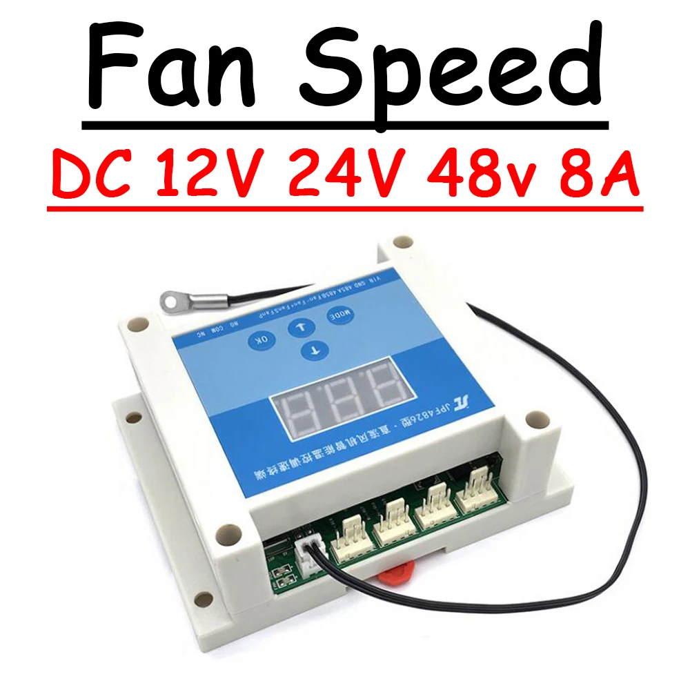 Controle de Temperatura Ventilador do Chassi Controlador Termostato Regulação de Velocidade Rs485 Serial Pwm Ventilador ce Ebm Led Digital 12v 24v 48v 8a