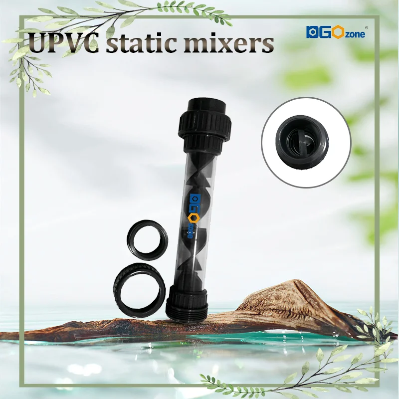 1.5in Plastic static mixer for mixing gas and liquid Diameter 50mm acid and alkali resistant Mixer connector DGOzone