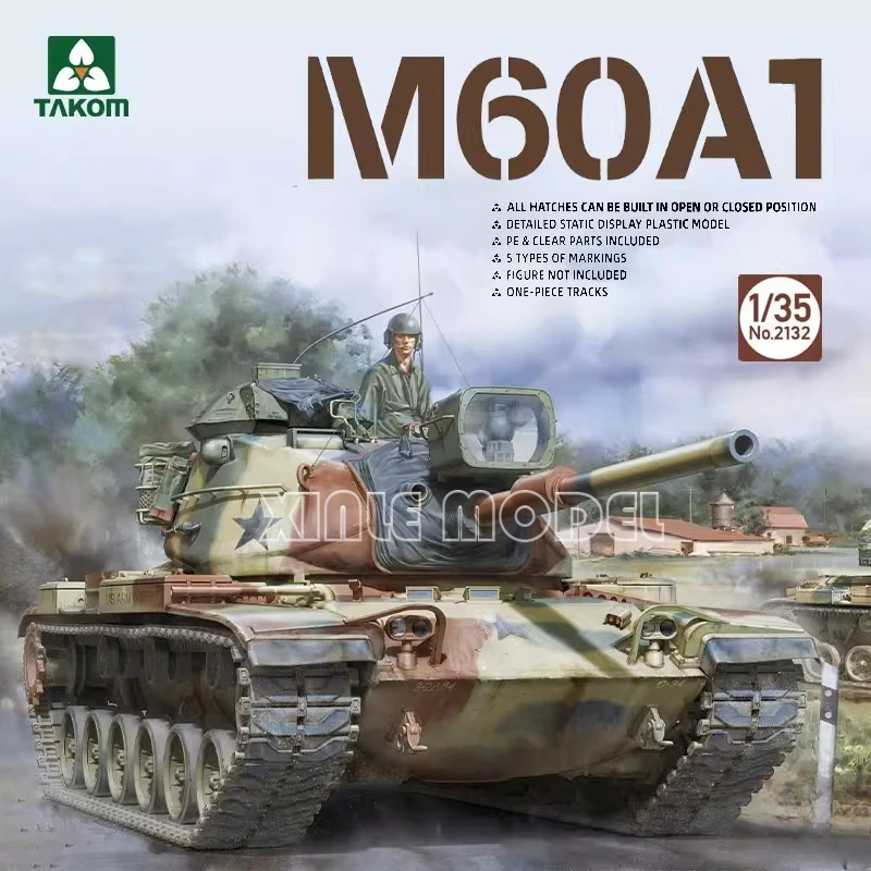 

TAKOM Plastic Assembled Tank Model Kit 2132 M60A1 U.S. Army Main Battle Tank 1/35