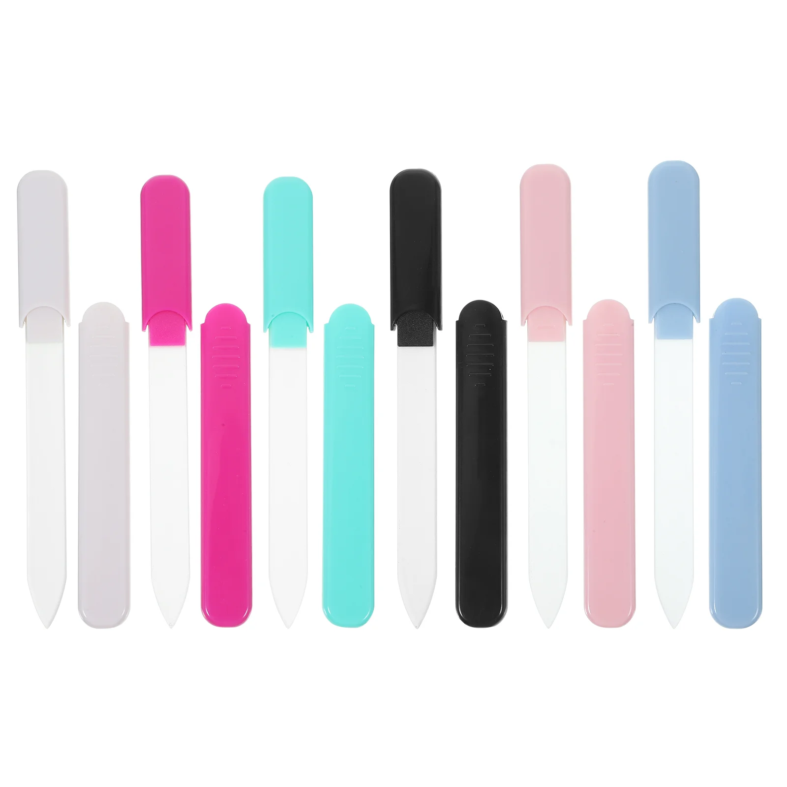 

6 Pcs Glass Nail File Toe Files for Acrylic Nails Trimming Women Manicure Tool Small Travel