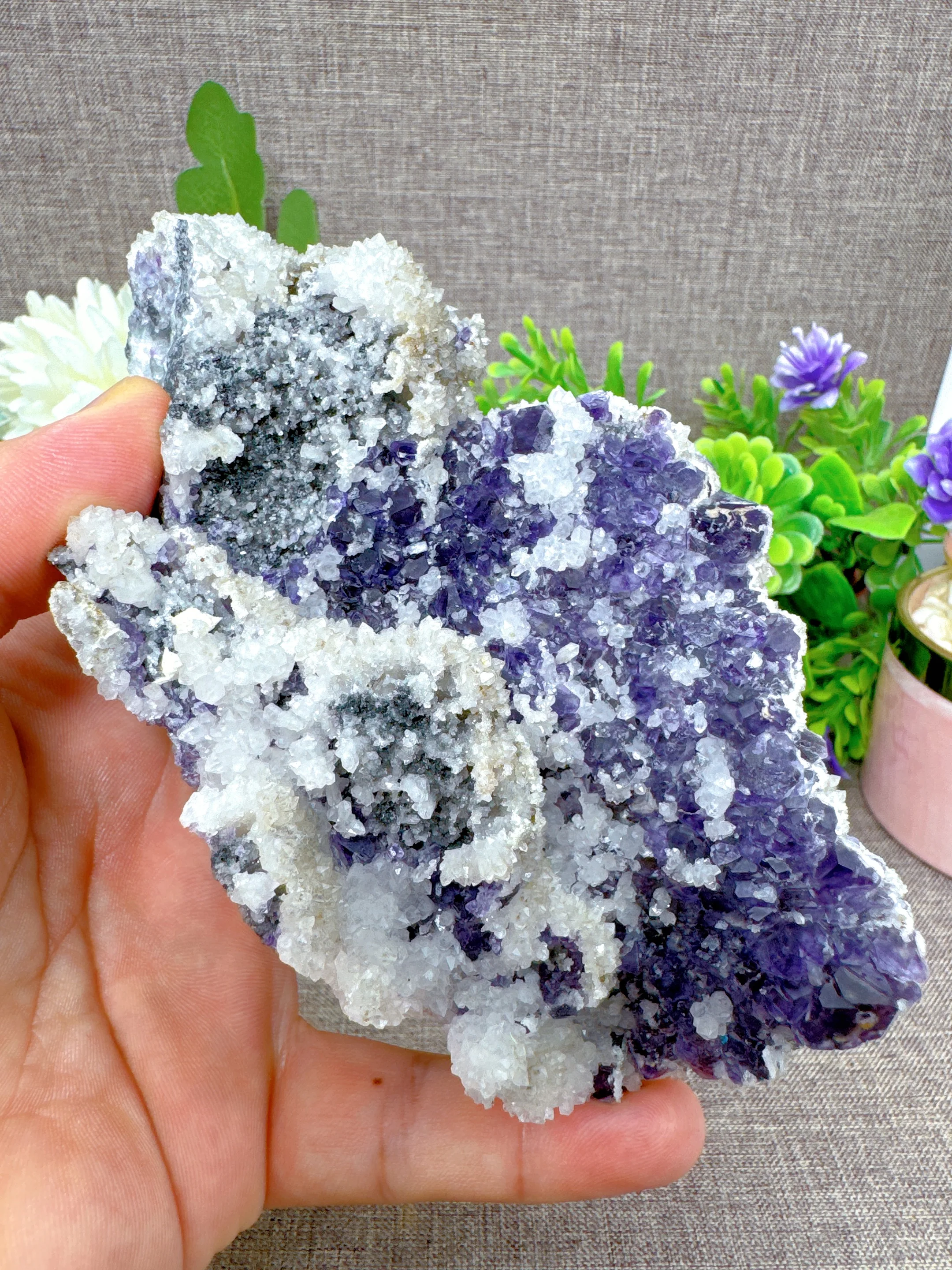 Natural Tanzanian Blue Fluorite And Crystal Mineral Specimen Healing Energy Quartz Gem Home Decoration Collection Ornament