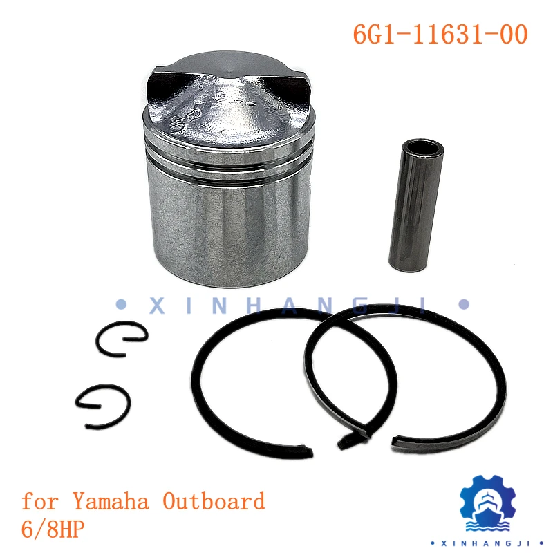 

6G1-11631-00 Piston Kit (Std) for Yamaha Outboard Motor 2-Stroke 6HP 8HP with Ring 6G1-11631-00-98 Diameter50mm