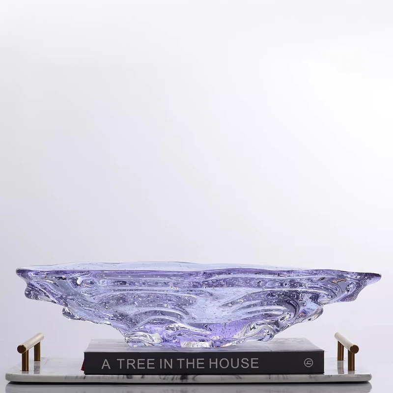 Violet boat fruit plate, light luxury, minimalist and advanced sense