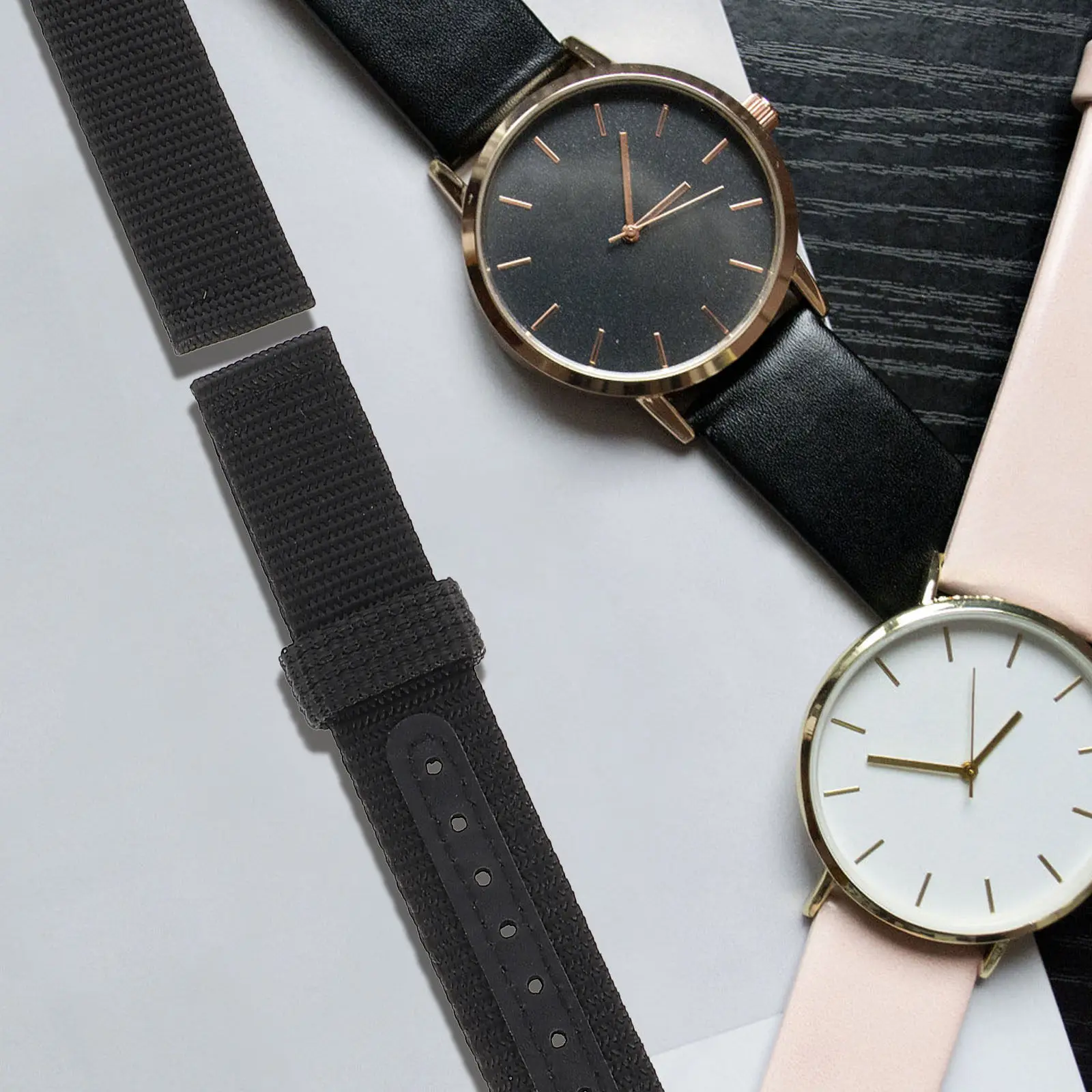 Thickened Nylon Waterproof Watch Band 18Mm Quick Release Sports Watch Strap for Men Women Replacement Band Adjustable Comfort