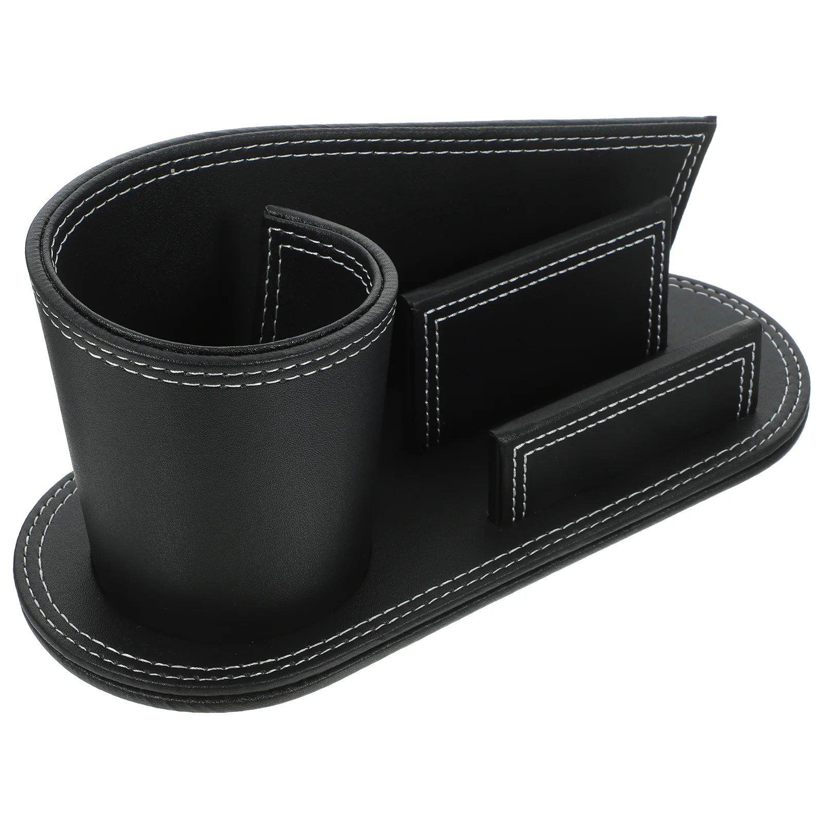 

Desk Organizer Desktop Pu Business Stand Penholder for Black Holders Office