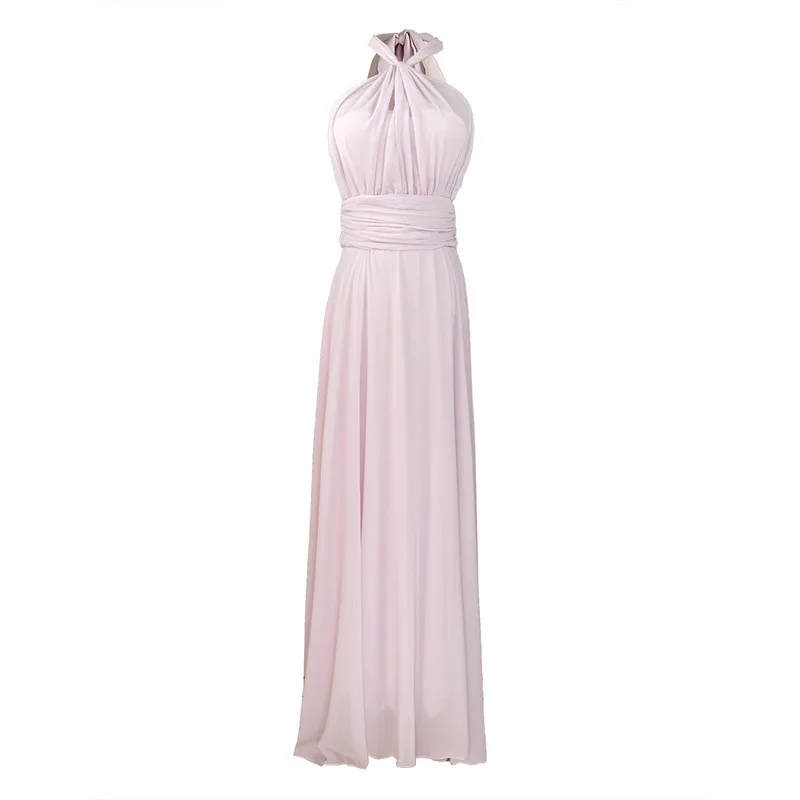 Abito lungo da donna sexy in chiffon con scollo all'americana increspato De Formales Sukienki Wizytowe Madre De La Novia Abiti da sposa