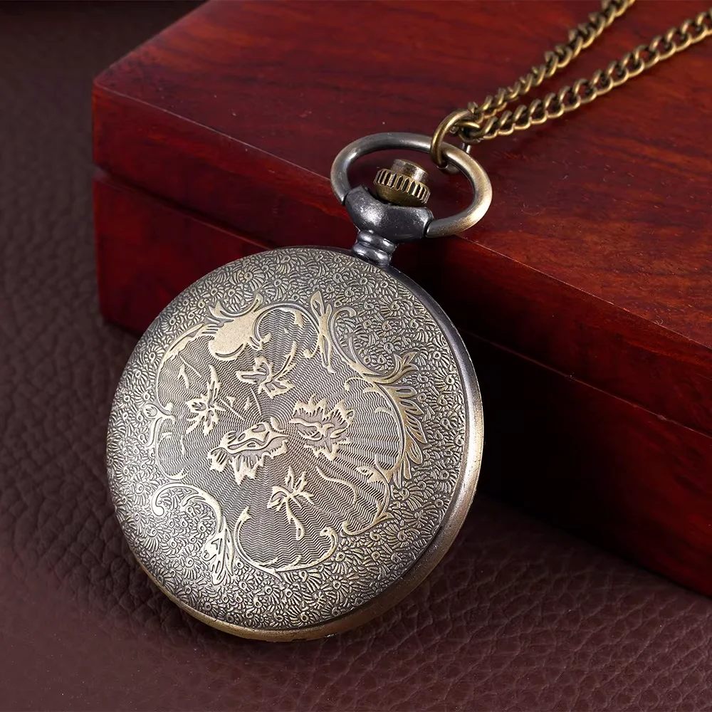 Retro lettering TO MY SON pocket watch with letters, father and SON pattern, clamshell necklace, quartz wall watch
