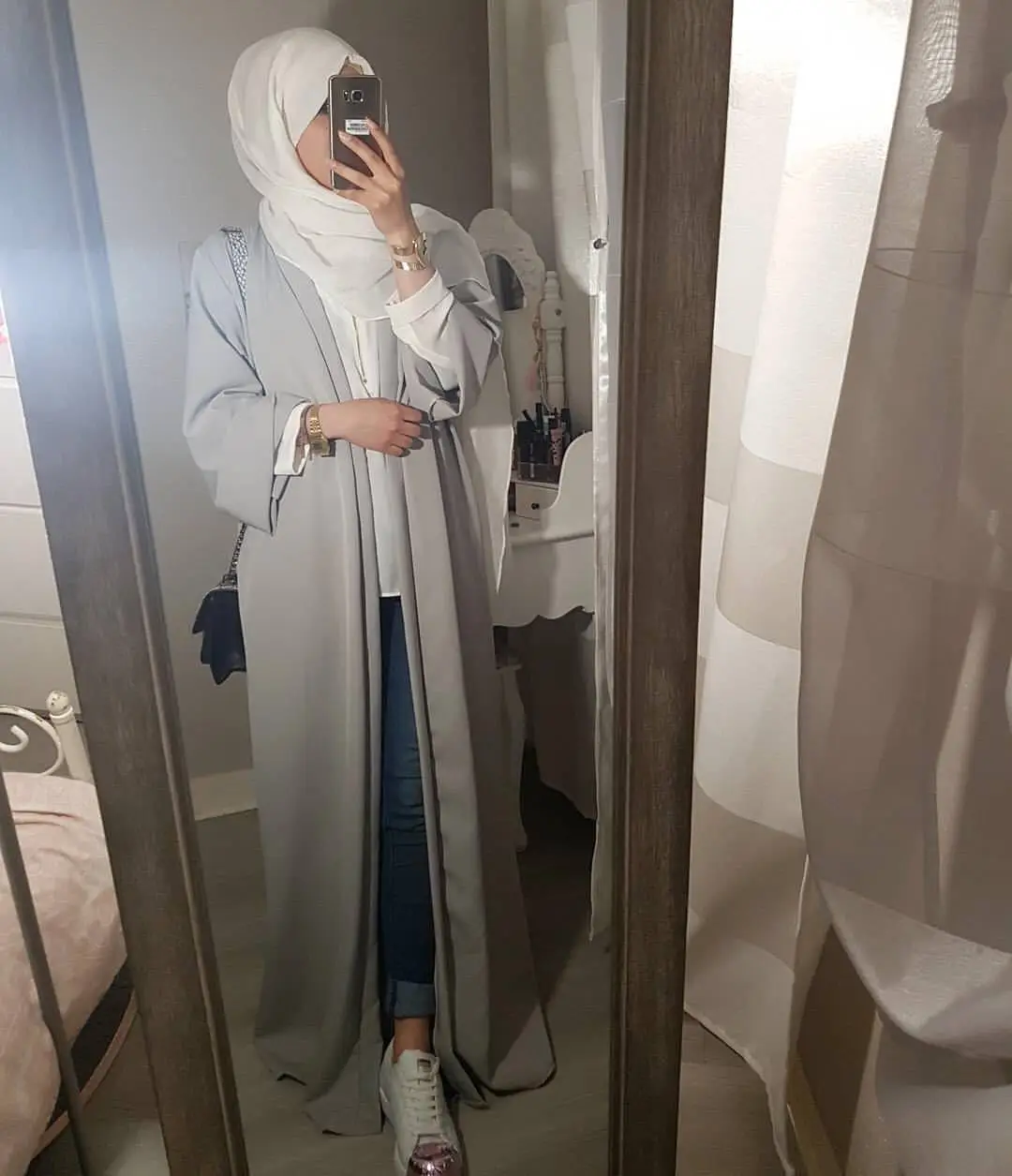 Abaya-casaco mulher muçulmana, saia longa, casual, solto, cor sólida, novo design