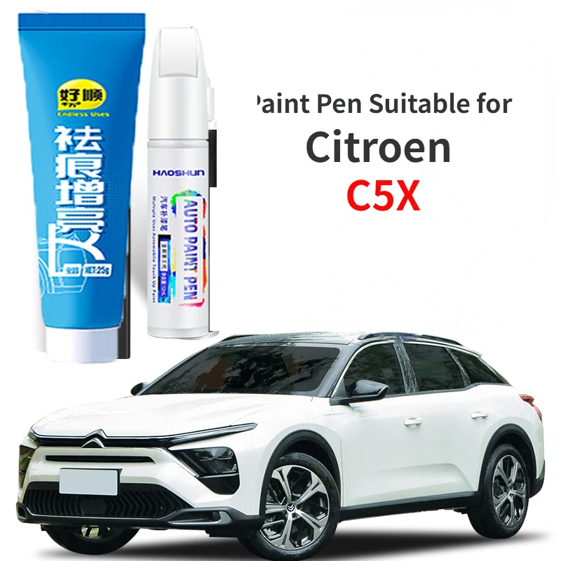Paint Pen Suitable for Citroen Versailles C5x  C5-X Paint Fixer Pearlescent White C5x Car Accessories Original Car Paint  black