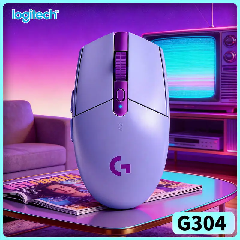 

Мышь Logitech G304 LIGHTSPEED, 12000 DPI, задержка 1 мс, сенсор HERO, 250 часов автономной работы, компактная и легкая