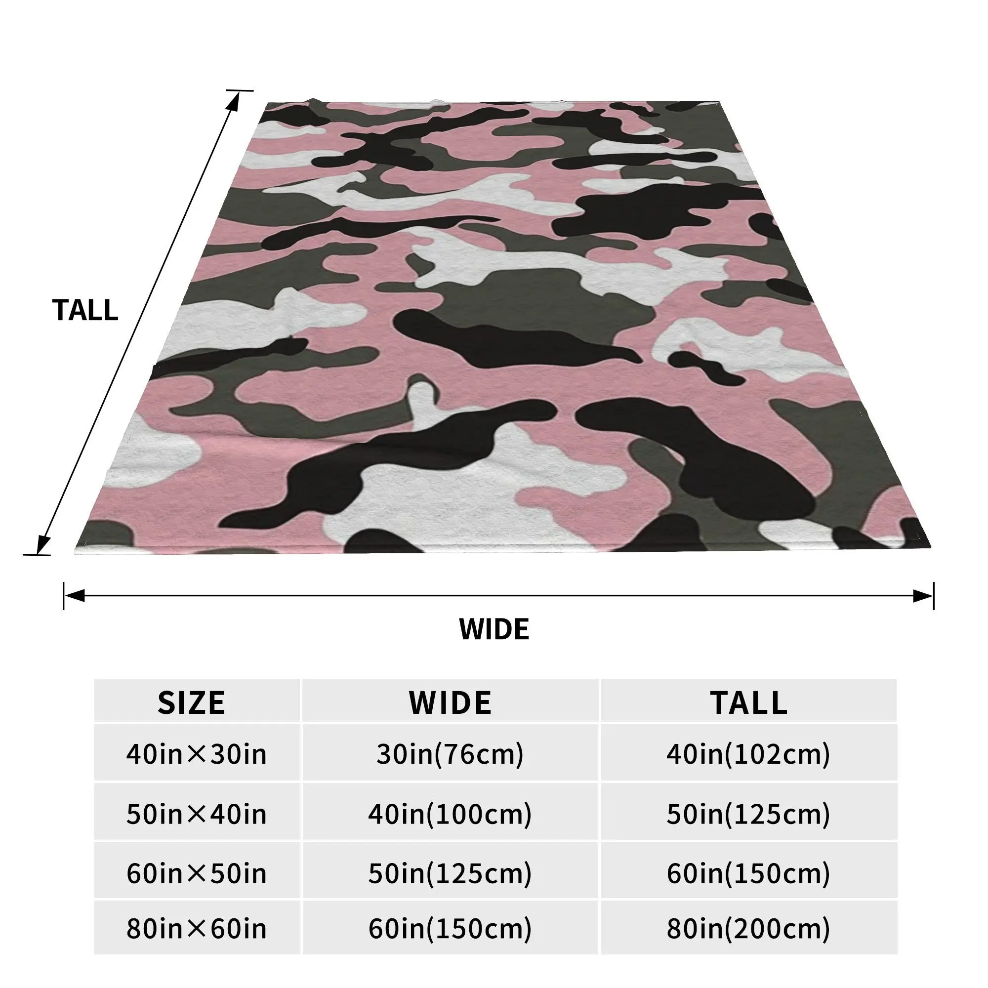 Pink Military Camo Pattern Girls Texture Squad Background Blanket Soft Warm Flannel Throw Blanket Cover Bed Living room Picnic
