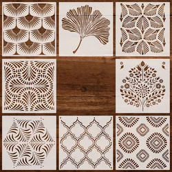 1 pz 30*30cm geometrico Mandala fai da te stratificazione stencil pittura murale Scrapbook colorazione goffratura Album modello decorativo