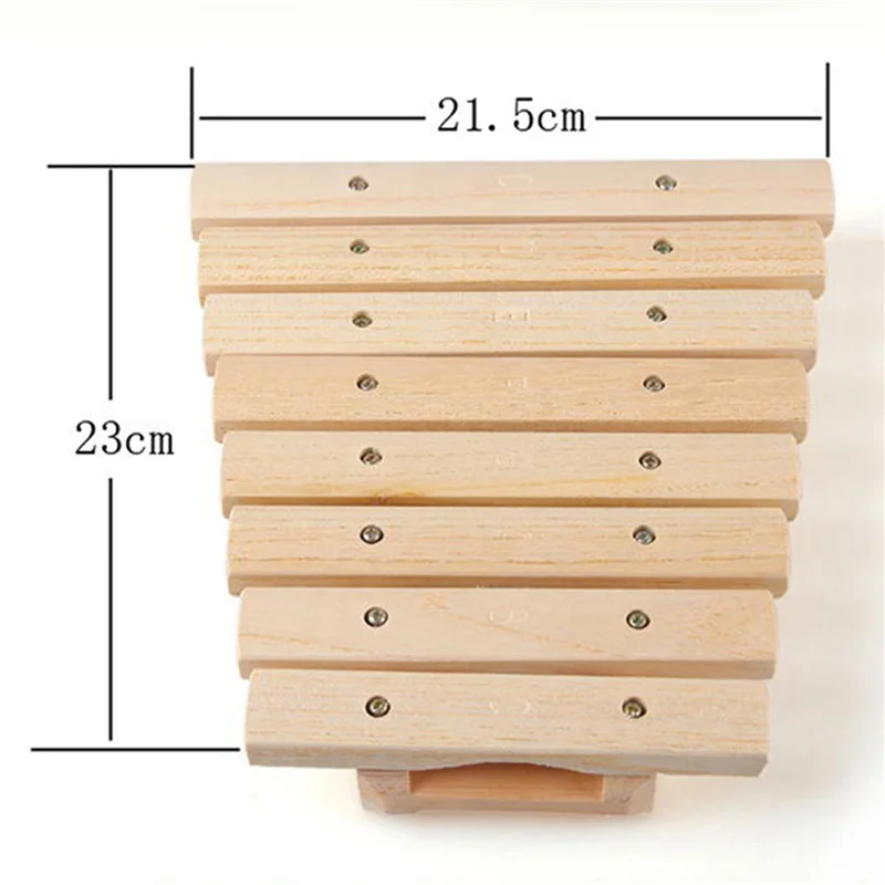 AS96-3X crianças crianças madeira natural 8 tons xilofone percussão instrumento musical para crianças música desenvolver