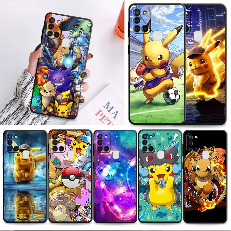 Anime Pokemon Pikachu Case for Samsung Galaxy A01 A70 A20 A04 A03 A50 A51 A10 A71 A40 A20e A20s A30 A02s Silicone Bag Cover