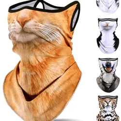Quick-Dry 3D Cat Pattern Sun Protection Face & Neck Cover Breathable Ideal for Outdoor Sports & Cycling,Sunscreen, Full Face