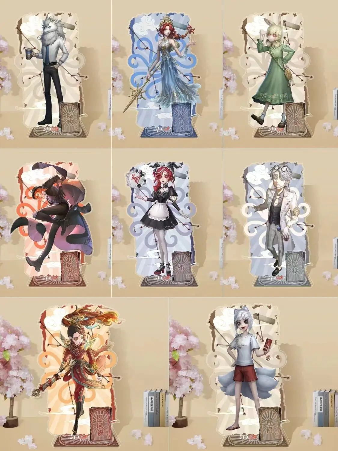 Ornamen figur Anime, 20CM pengenal tyemma Emma hutan Model berdiri akrilik piring tanda berdiri Desktop indah tampilan meja hadiah alat peraga