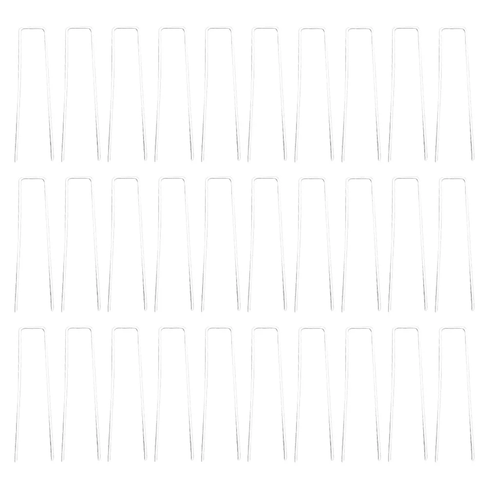 

L Staples Heavy Duty Q195 Steel Firm Use Weed Fabric Camping Tent Awnings Pegs Gardening Lawn Fixer Stakes U Shaped