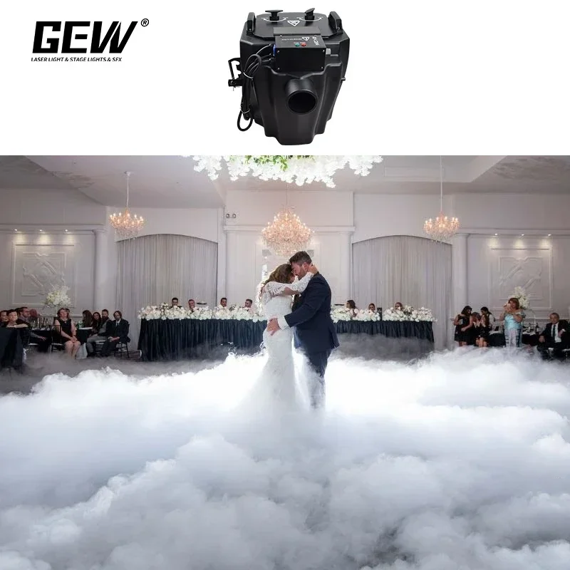 GEVV 6000 watt low lying cloud smoke dmx 6000w dry ice fog machine for wedding