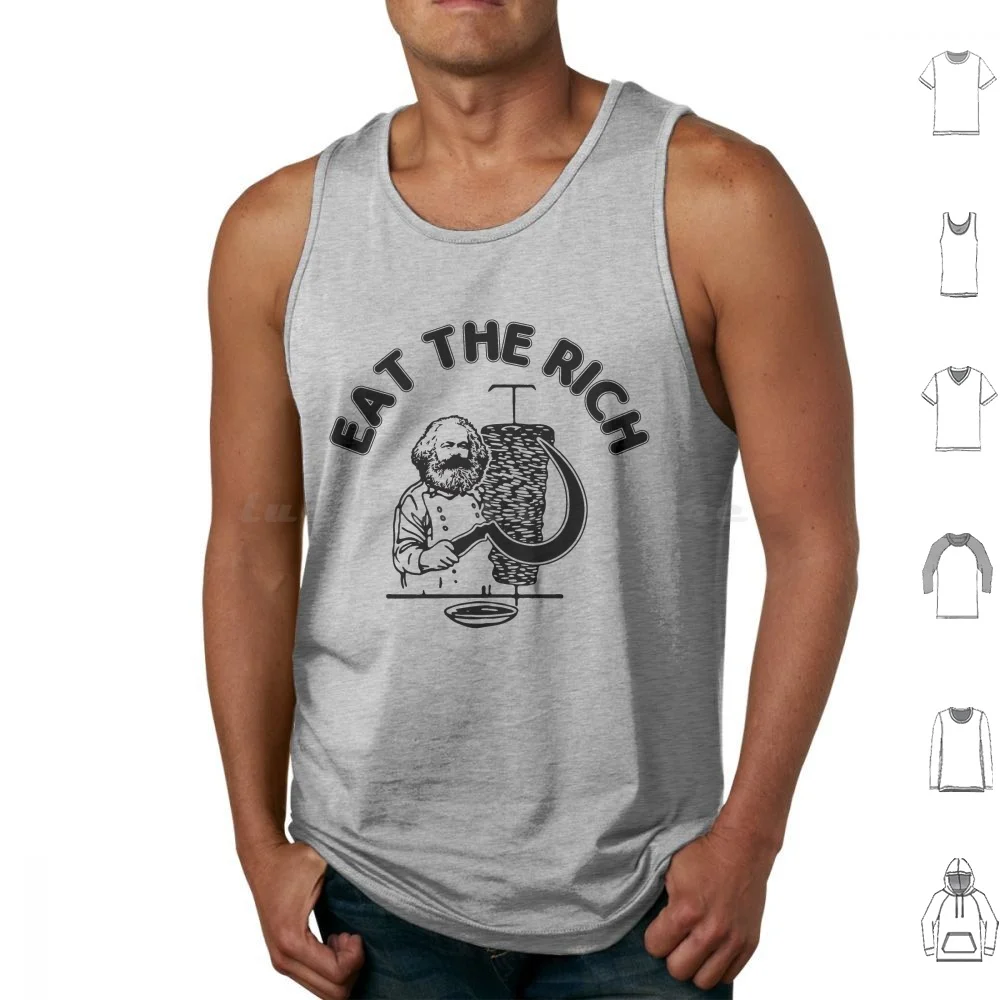 Eat The Rich Doner D ? Ner Kebab Marx Socialist Hasan Piker D ? Nermarx Tank Tops Vest Sleeveless D ? Nermarx Eat The Rich