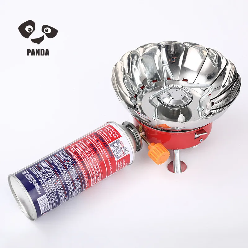 Ultralight Camping Stove Portable Mini Outdoor Folding Metal Camping Gas Stove Cooker Windproof Furnace Burner