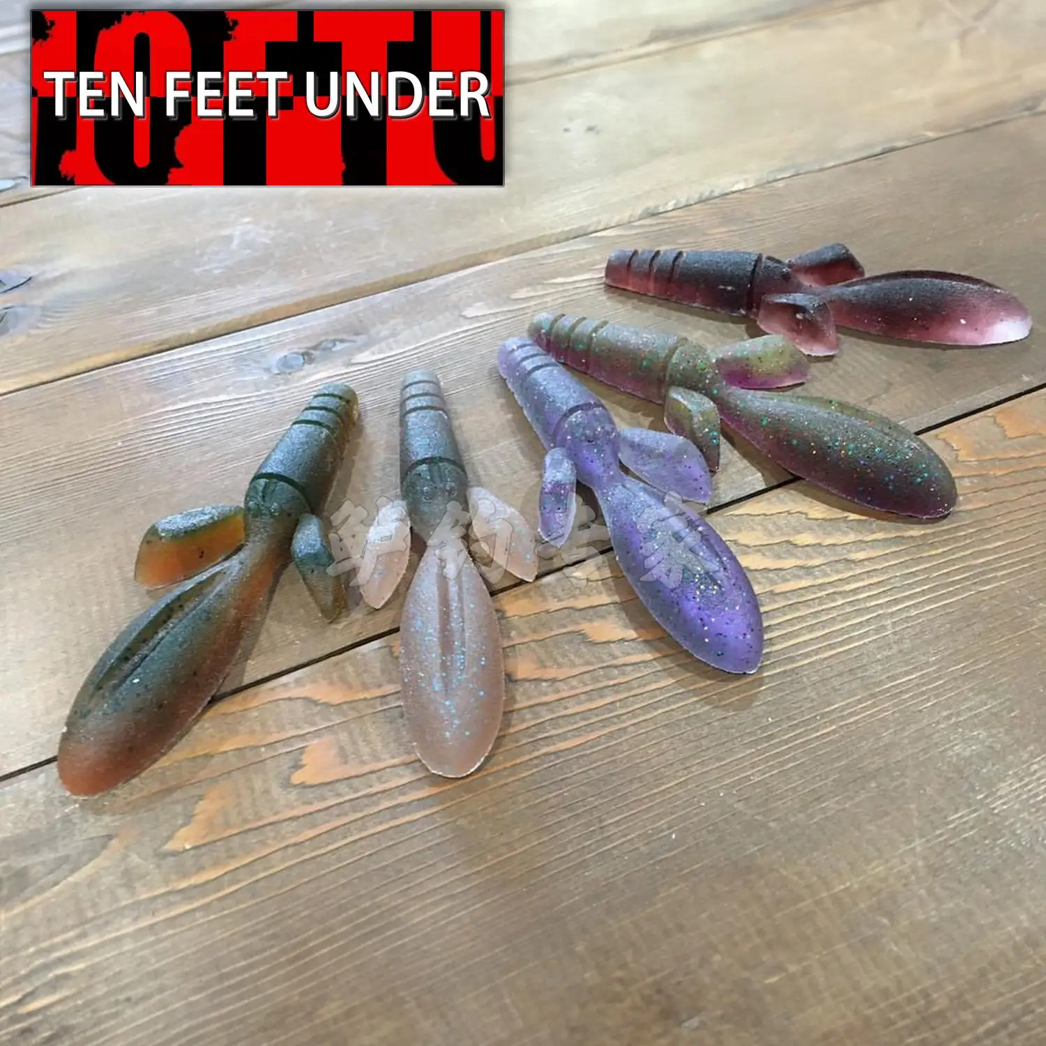 

10FTU Japan imported Pad Rotter 3.7 inch thick paddle tail Texas beard trailing floating shrimp