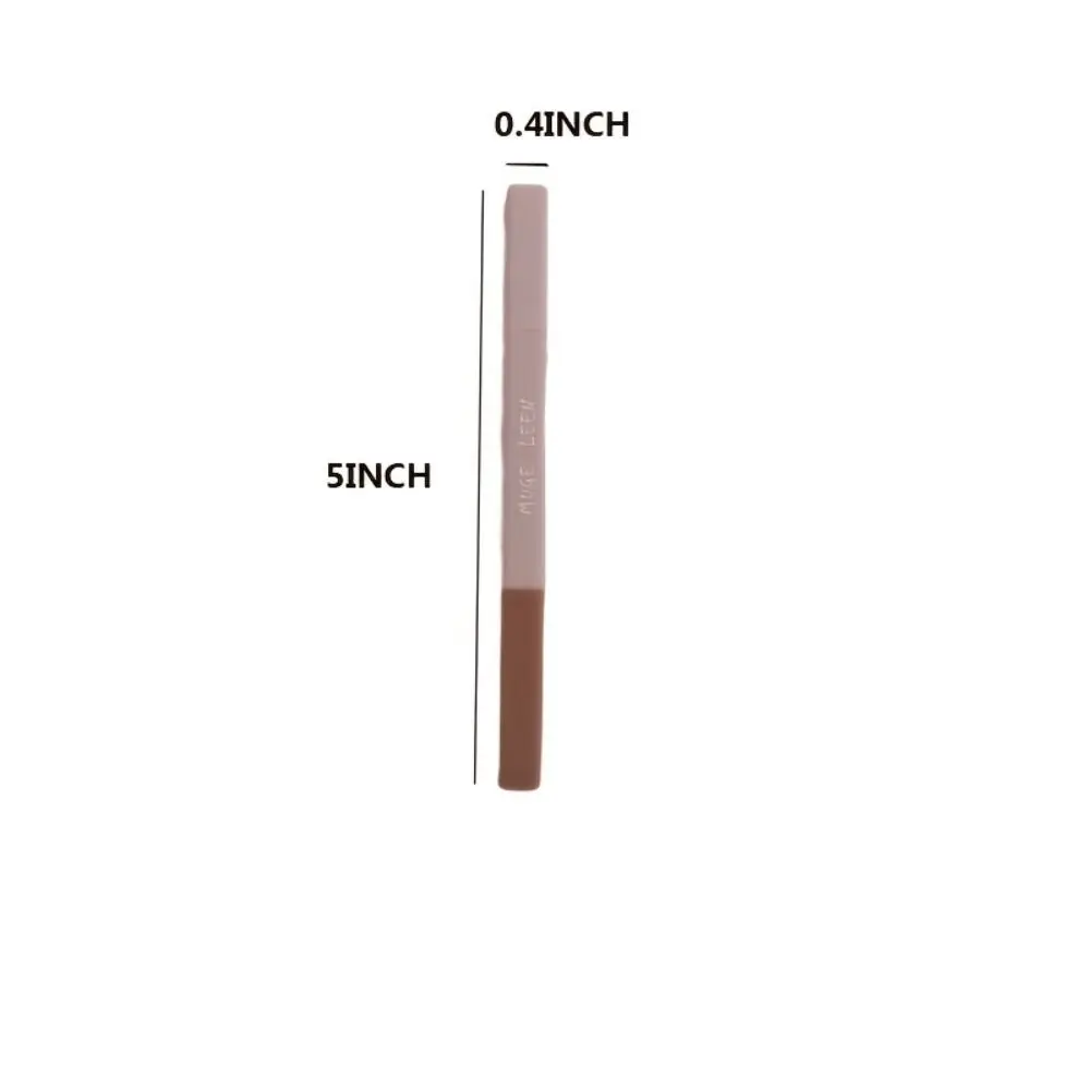 قلم حواجب طبيعي متناهية الصغر مقاوم للعرق يدوم طويلاً، فرشاة حواجب مزدوجة الأطراف مقاومة للماء، أداة تجميل للمكياج