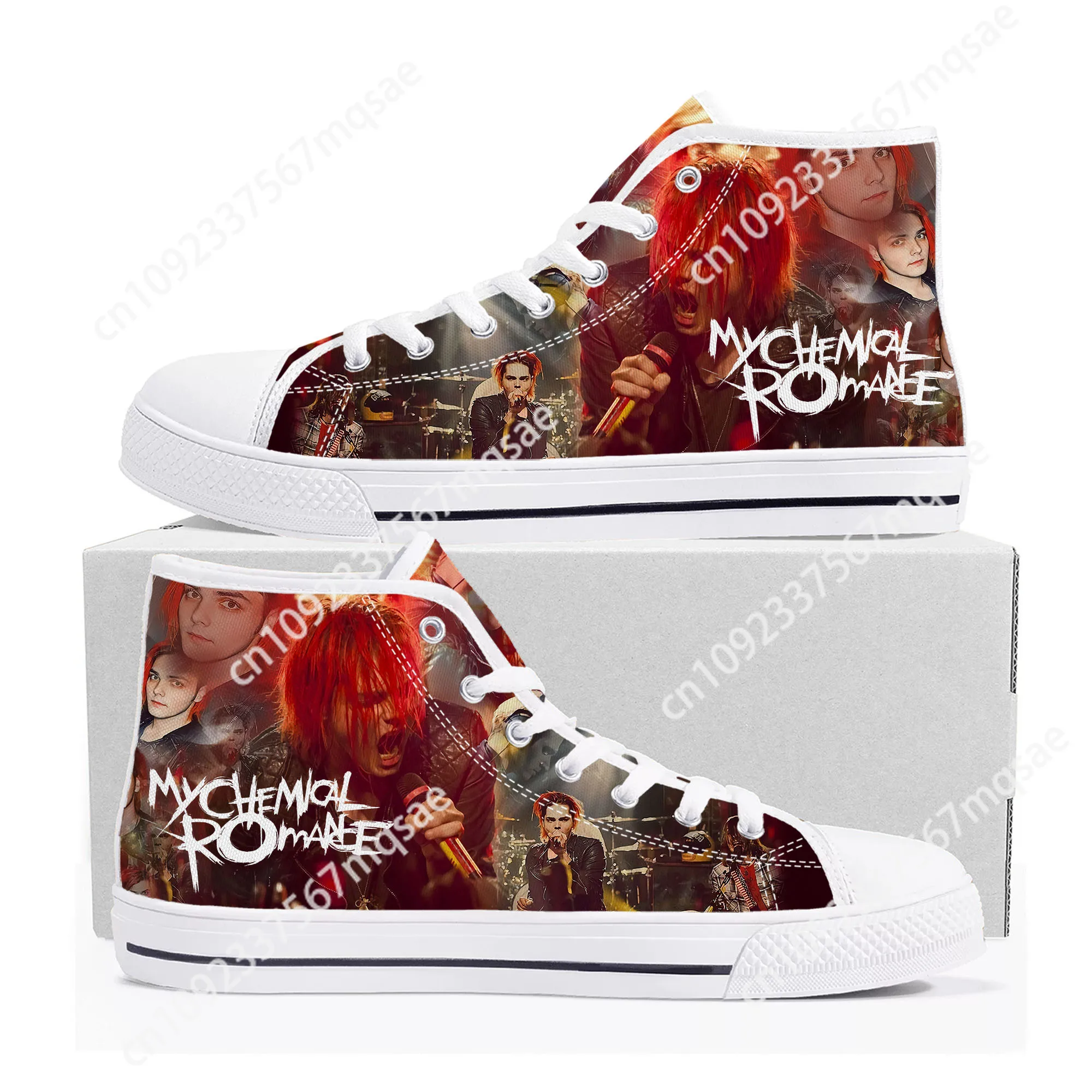 

My Chemical Romance Rock Band High Top High Quality Sneakers Mens Womens Teenager Canvas Sneaker Casual Couple Shoes Custom Shoe