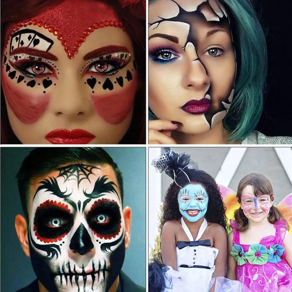 المهنية دهانات زيتية للوجه والجسم 15 لون غير سامة هيئة الفن اللوحة الصباغ مهرج أداة ماكياج الهالوين