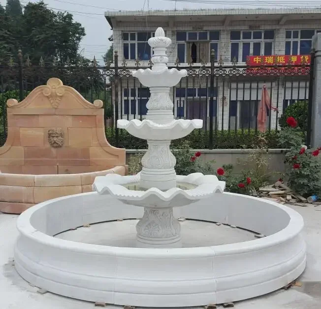 Maßgeschneiderter berühmter Marmorstatuenbrunnen