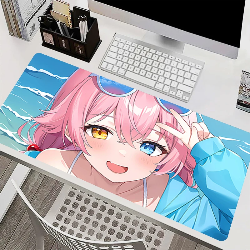 kawaii Mouse Pad Animation Office E-sports Gaming Table Mat Laptop Keyboard Pad B-blue Archive Takanashi Hoshino Anime Mouse Mat