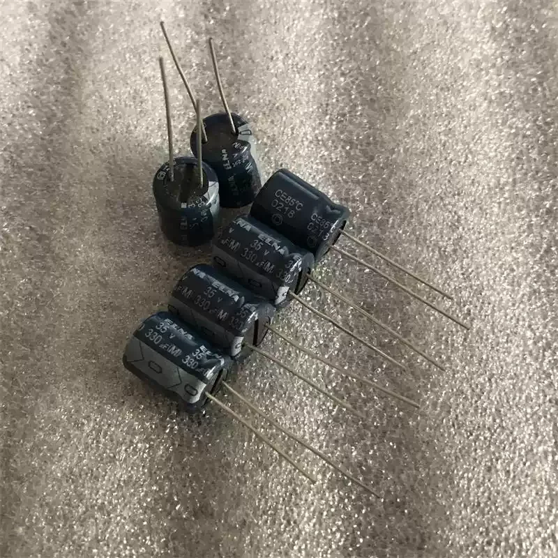 10 peças-100 peças novo japão elna azul robe re3 série 330uf 35v 85 graus capacitor eletrolítico de áudio