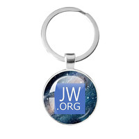 Jw.Org Keychain Jehovah'S Witness Art Printed Photo Metal Glass Pendant Keychain Jewelry Fans Gift  Wholesale