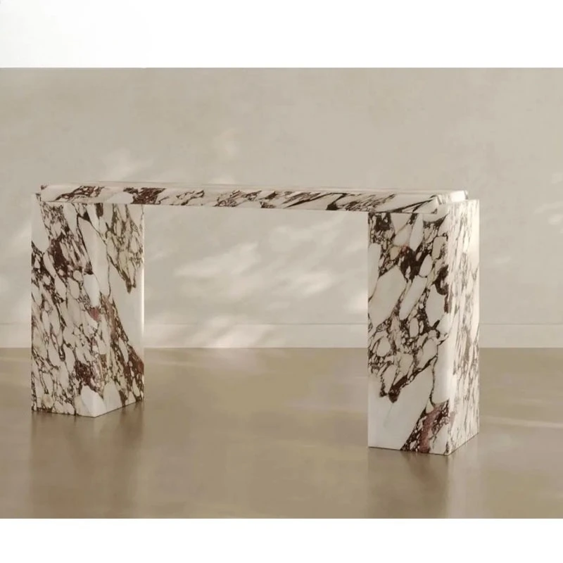 

Interior Furniture Natural Marble Entrance Console Table for Entryway Living Room Home Villa Decoration