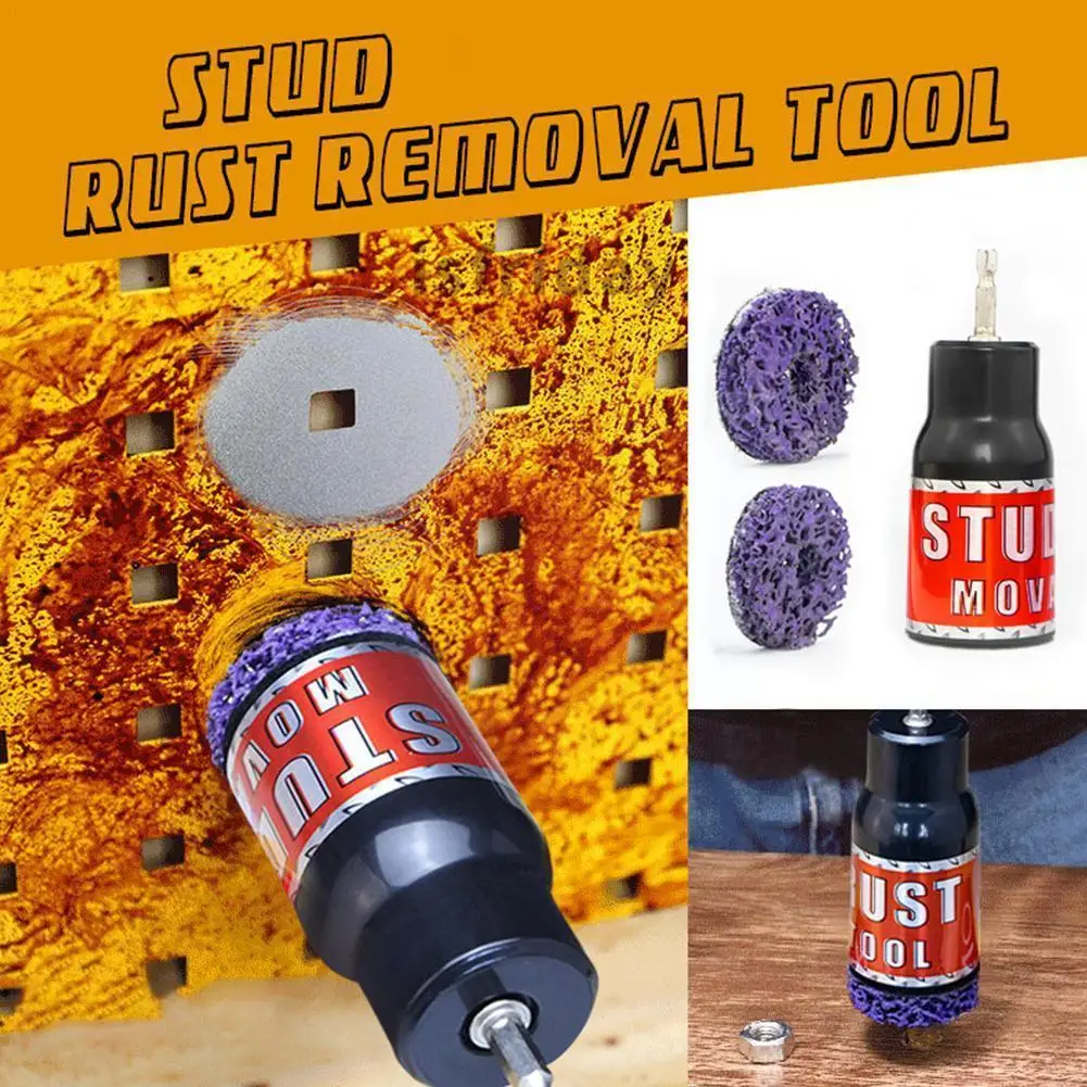 

Stud Rust Removal Tool Hand Operated Tools Hardware Rust Remover Drill Adapter for Rust Removing Power Tool Dropshipping L8F4