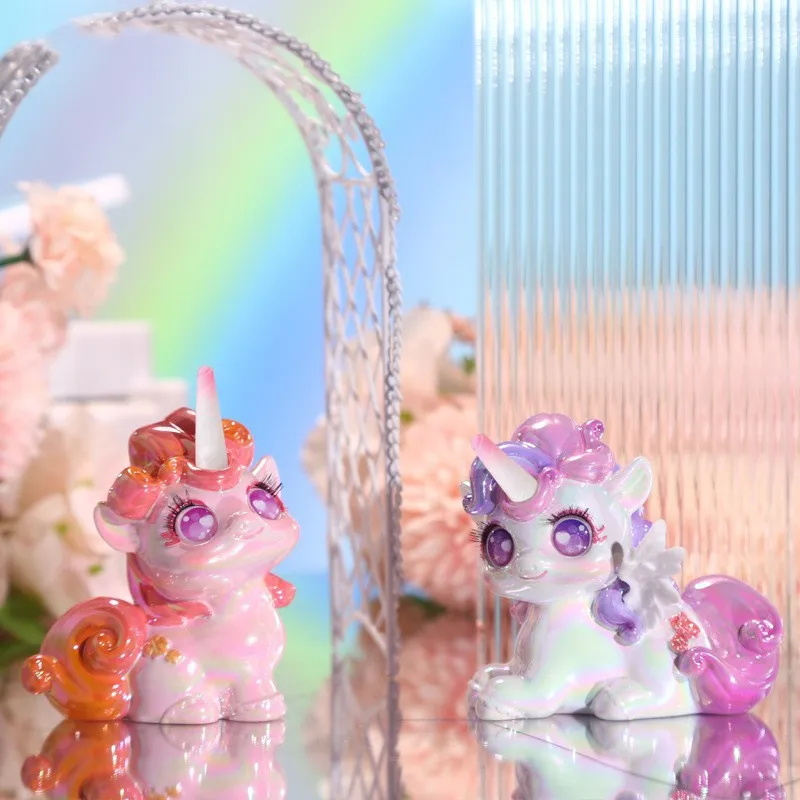 2025 New Unicorn Baoli Garden Mysterious Blind Box Ornament Rainbow Pony Resin Decoration Festival Gift In Stcok