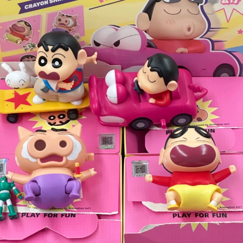 

52 игрушки Crayon Shin Chan Dynamic Super Vitality Blind Box Set of Haruhibu Home Series Together Ride Doll Ornament Kids Gift Toys