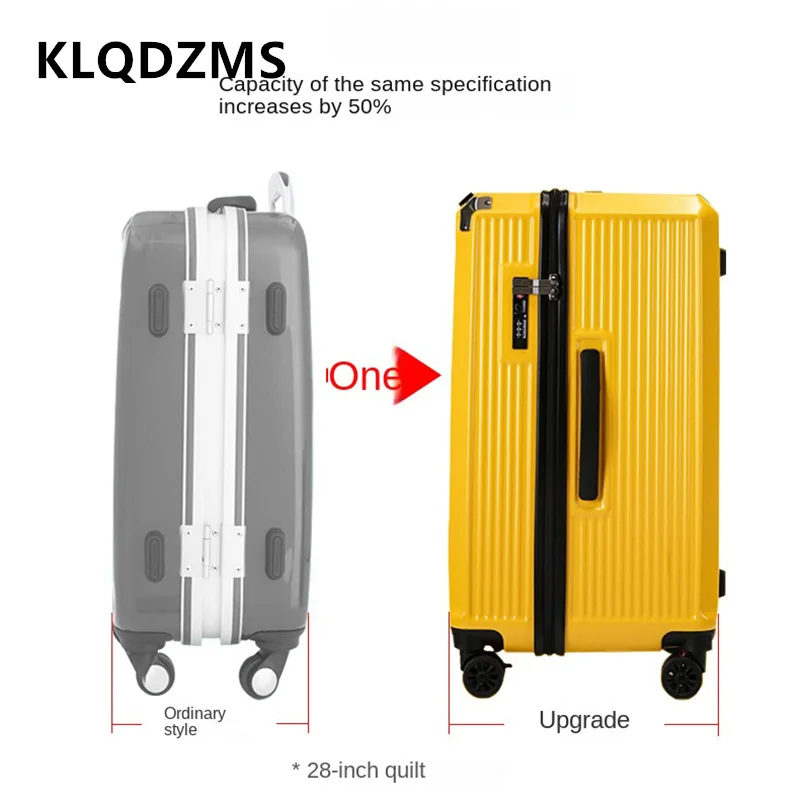 KLQDZMS Women's Suitcase High-quality Large-capacity Trolley Case ABS + PC Family Travel Essentials Men's with Wheels Luggage