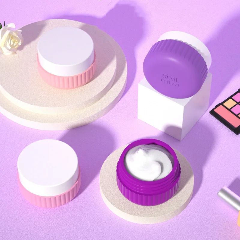 4 個 30/50 ミリリットルシリコーントラベルボトルアクセサリーポータブル BPA フリー漏れ防止絞り可能なサイズの容器旅行必需品セット