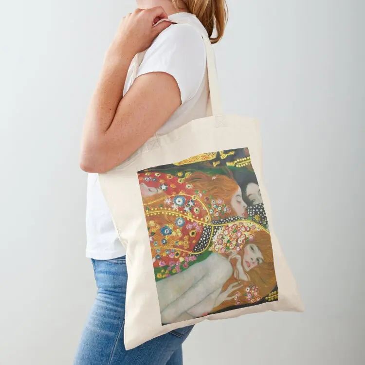 

Gustav Klimt Water Serpents II Tote Bag shopping cart bags large tote bag Eco bag Fabric