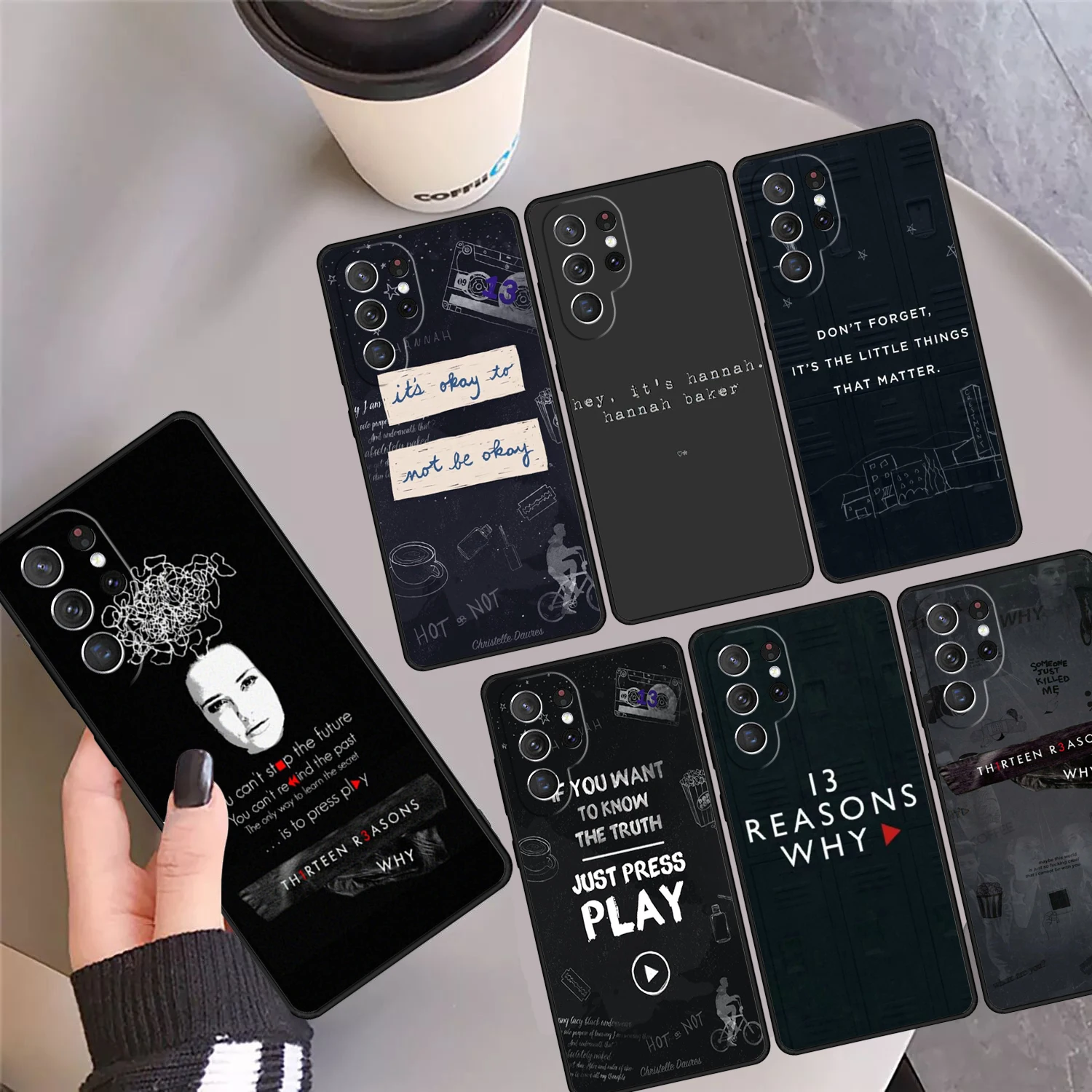 13 Reasons Why Phone Case Cover Coque For Samsung Galaxy S24 Ultra 23 S22 Plus S21 FE S20 S8 S9 S10 Note 10 Pro Note 20 Ultra