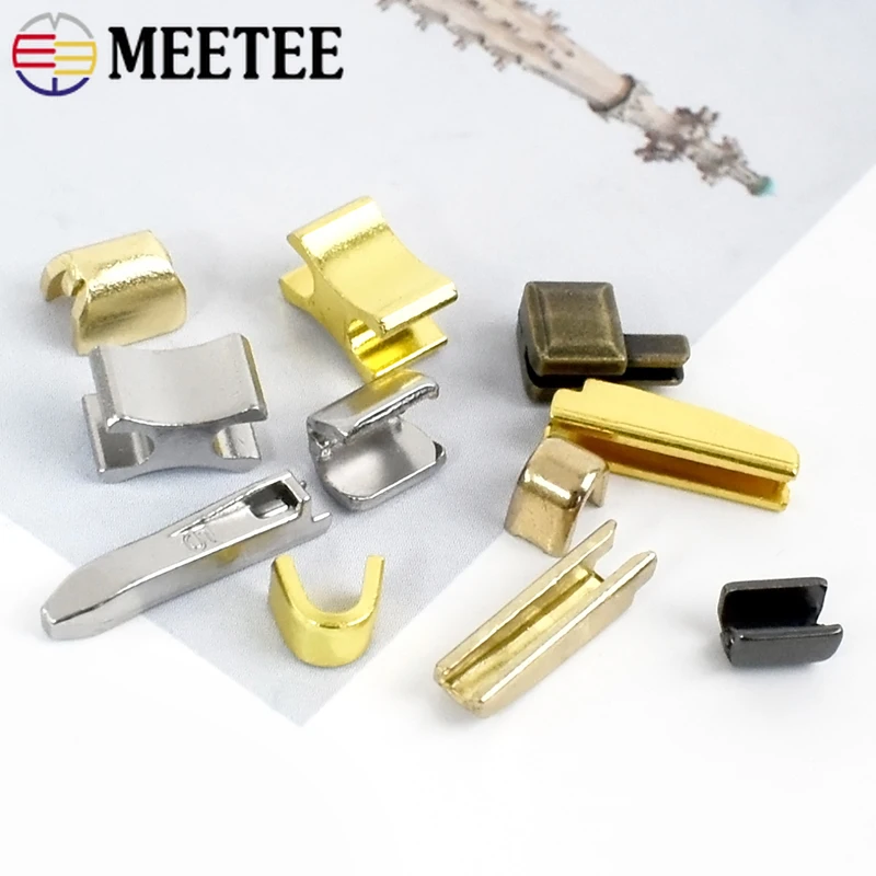 20/50Sets Metal Zipper Stopper Jacket Bag Zip Non-slip Tail Stop 3#5#8#10#  U Code End Lock Insert Pin Retainer Zips Repair Kits