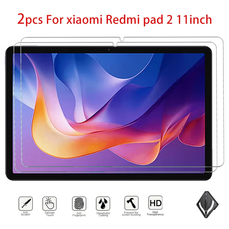 2 قطعة الزجاج المقسى ل Xiaomi Redmi Pad Pro 12.1 بوصة حامي الشاشة ل Redmi Pad2 11 بوصة HD الزجاج حامي #2